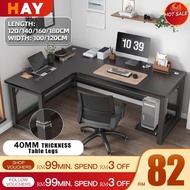 L Shape Table Meja Komputer Office Table Home Computer Desk 180/160/140/120CM Study Table Gaming Tab