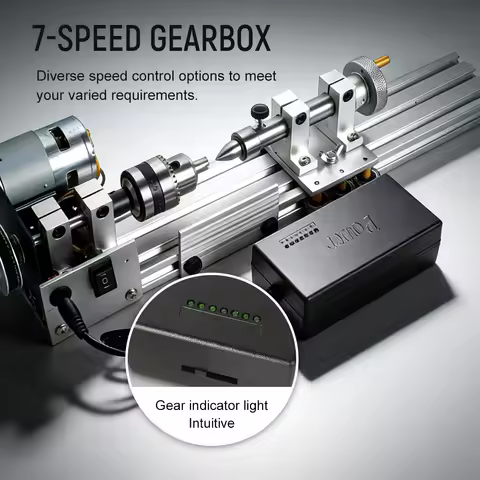 Multifunctional Mini Lathe Adjustable Speed Micro Woodworking Lathe With B12 Chuck 795 Motor Grindin