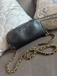 多年正版正貨商標門市現貨 可免息分期 vintage chanel black vanity bag 黑色 化妝袋 手袋 袋 腋下包 腋下包 斜挎包 古董 絕版 中古 袋crossbody bag