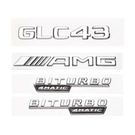 3D ABS Fender Side Sticker BITURBO 4MATIC Rear Trunk Badge Star Emblem AMG Sticker For Mercedes Benz