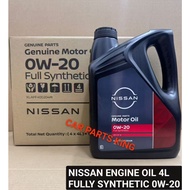 ( 100% ORIGINAL ) NISSAN Fully Synthetic 0W20 0W-20 Engine Oil 4L SP/GF-6 KLAPF400204M