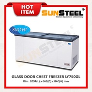 【SUNSTEEL】Snow Glass Door Chest Freezer 82" (Glass Lid) LY750GL