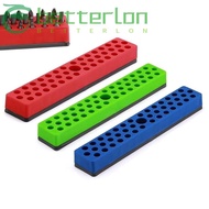 BETTER-LONTIME Screwdriver Bit Storage Organizer, Solid Color 43 Holes Magnetic Hex Bit Holder Organ