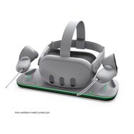 Meta Quest3 VR Charging Dock Meta Quest3 Handle Contact Dock Charger with Colorful LED Light 1010