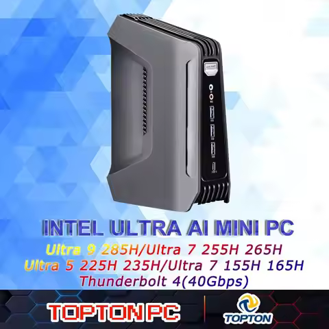 AI Gaming Mini PC Core Ultra 9 285H 7 255H Thunderbolt 4 2xDDR5 2xPCIe 2x2.5G LAN Win11 RGB Computer