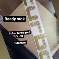 TURBO GOLD BODY STICKER IMITATION CUTTING LANDCRUISER 80 VX80