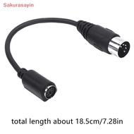{Sakurasayin} MD 6-pin Female to DIN 5-pin Male Cable Ps2 Keyboard and Mouse Transmission Cable new