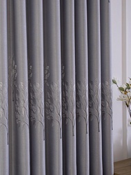 Thickened Full Blackout Grey Curtains Fresh Countryside Living Room Bedroom Insulation Light blockin