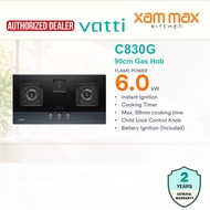 Vatti C830G - 3 Burner Gas Hob / 6.0kW Powerful Flame Gas Stove / 90cm