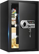 Digital Safe Box with Keypad Lock, 1.8 Cu Ft, 17.72 x 13.78 x 12.99 inches, Black