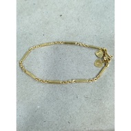 4 gram young gold chain block bracelet