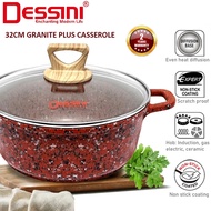 DESSINI 32CM Non Stick Granite Casserole Pot Periuk Granite Bertutup Induction Gas