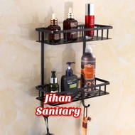 Black 2-Tier Aluminum Soap Rack 2-Tier Soap Rack/