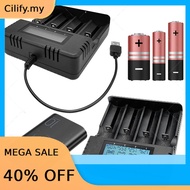 4 Slots 18650 Battery Charger USB LCD Smart Charger for 26500 AA AAA Battery