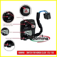 ✑ ☸ Domino Handle Switch For Honda Click150i &amp;125i with Pssing Light Hazard Light PLug &amp; Play
