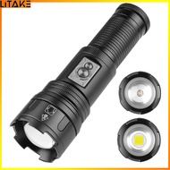 Litake Brightly 30w Led Flashlight Xhp360 4 Level Multi-functional Strong Light Long-range Camping L