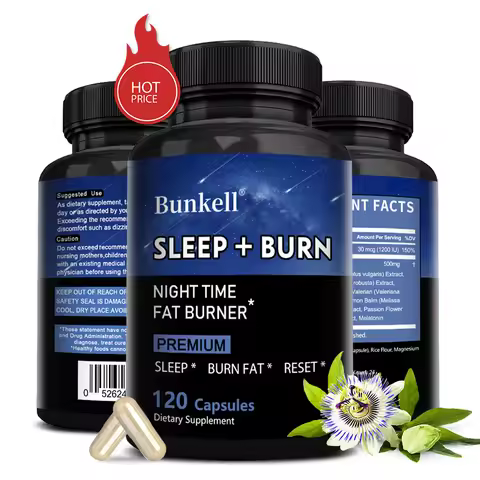 Night Fat Burner and Sleep Supplement - Boost Metabolism and Burn Fat Effectively, Weight Management