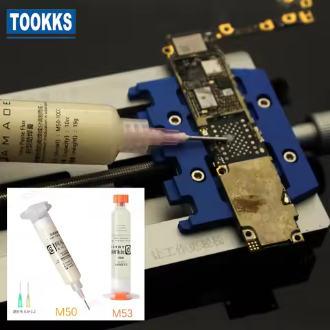 10cc Amaoe M53 M50 No-Clean Smooth Flow Tracky Soldering Flux Paste for Mobile Phone Laptops PCB IC 