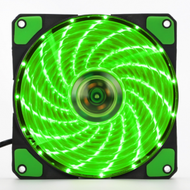 Others - 12cm機箱風扇 15燈流光LED靜音12025電腦散熱主機箱風扇（綠色）
