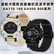 Suitable for Casio Sports Watch GA110/100/GA-900/700 Series Magnetic Absorption Nylon Watch Strap Ac