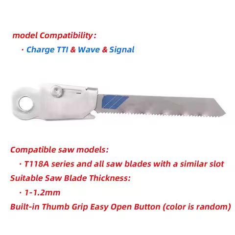 1 piece Saw T-Shank Holder with Thumb Grip for Leatherman Charge TTI Wave Signal CNC DIY Accessories