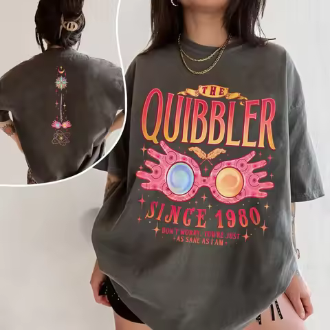 Wizard School Fandom The Quibbler Cotton Women Shirt Printed Graphic tShirt Top Tee High Streetwear 