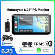 Motorcycle Recorder CarPlay Android Auto Navigation Monitor with Remote Control DVR Bluetooth BSD Ve