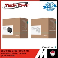DEEPCOOL CH160 PLUS M-ATX TEMPERED GLASS CASING (BLACK/WHITE)