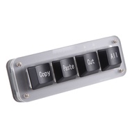 (SXUZ) Mini 4-Key Select Copy Paste Cut All Macro Pad Shortcut One Handed Keyboard RGB Gaming Mechan