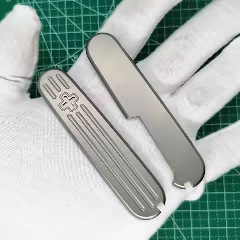 1 Pair Titanium Alloy TC4 Modify Scales for 84mm Victorinox Swiss Army Knife 84 SAK TI Scale