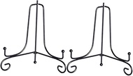 ORFOFE 2pcs Wrought Iron Plate Stands Holder Display Stands for Artwork Picture Frames Decorative Bo