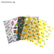 Hao 3Pcs/Set Reusable Food Fresh Keeping Cloth Storage Food Grade Beeswax Food Wrap Eco Friendly Kitchen Food Packaging Paper SG
