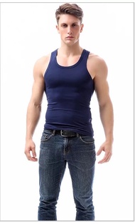 Blue Corner Men's Sando Comfort Wear Navy Blue for Adult