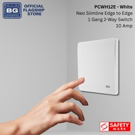 General Neo Slimline Edge to Edge, 2pcs bundle, 1 Gang, 2-Way Switch, 20 Amp (PCWH12E)
