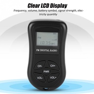 Mini Digital FM LCD Display Personal Radio with Earphone Lanyard Portable Digital FM Radio continuou