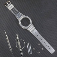 Tali Jam Tangan Silikon สำหรับสายนาฬิกา GA-2100 Casio และสายนาฬิกากรอบนอกกรอบอะไหล่สำหรับเครื่องประด