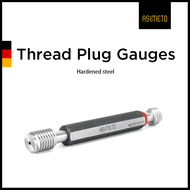 ASIMETO เกจวัดเกลียวเมตริก หยาบและละเอียด พร้อมเกจผ่าน/ไม่ผ่าน 6H ขนาด M3 M4 M5 M6 M8 M10 680-02-0