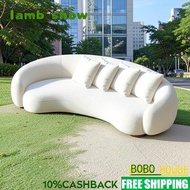 Fashion Nordic Fabric Arc Sofa Light Luxury Beauty Salon Simple Modern Designer Creative Clothing St