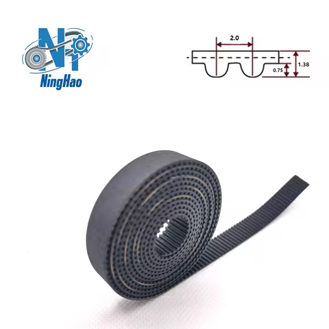 2MGT Open Timing Belt Width 5/6/9/10/15/30mm 2M Thicker version Synchronous Belt Rubber Samll Backla