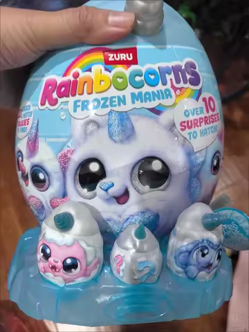 Zuru Rainbocorns Eggzania Frozen Mania Magic Egg Fantasy Snowball Surprise Blind Box Cute Plush Coll