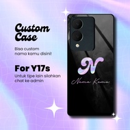 Case Custom Name For VIVO Y17s Hologram Motif Casing costum case Y17s
