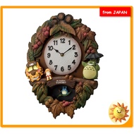 RHYTHM My Neighbor Totoro Clock with Theme Song Brown 4MJ429-M06 [Direct from Japan]