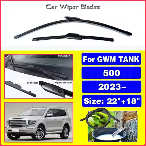 For GWM TANK 500 SUV 2023 3.0T AT 4WD Car Front Wiper Blades Windscreen Wiper Blade Brushes Cutter G