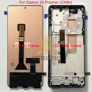 Original 6.67 For Infinix Tecno Camon 20 CK6n LCD Screen Touch Frame Panel For Tecno Camon 20 Pro Pr
