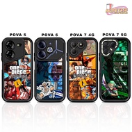 HP Softcase glossy TECNO POVA 5/6/7 4G/7 5G Casing Case Siliconehp Camera Protection ONEPIECE GTA