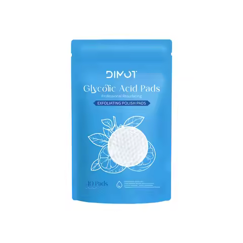 DIMOT Glycolic Acid Cotton Pads Shrink Pores Blackhead Removal Oil Control Acne Treatment Exfoliatin