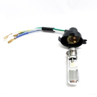 T19 LED Motorcycle Headlight Bulb 12V with Socket Adapter Bright White