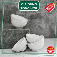 Bộ 10 bát chấm sứ Minh Châu trắng trơn - C03 - c04