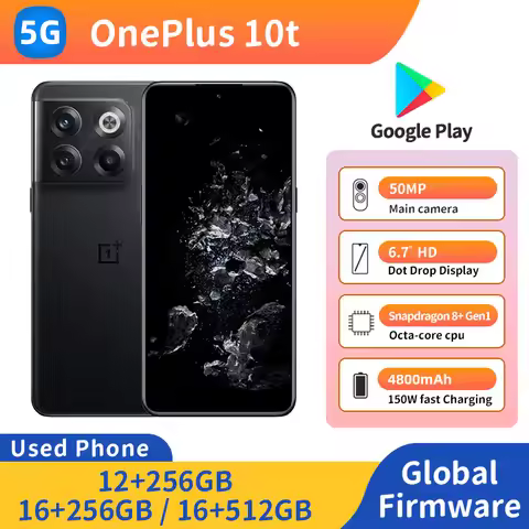 OnePlus 10t 5g Android Smartphone 6.7-inches 2412x1080 AMOLED Screen 4800mAh Battery Original in goo