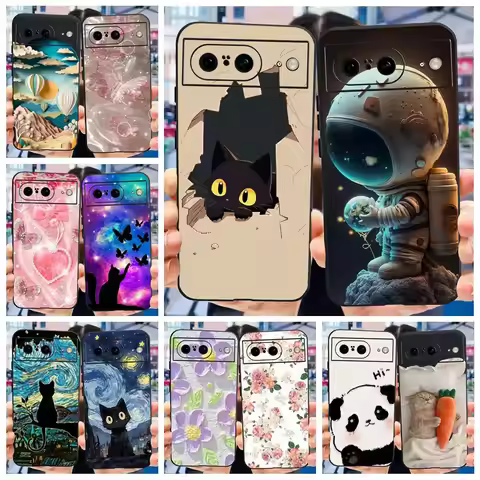 For Google Pixel 8A Case Pixel8 Pro New Fashion Painted Cover Soft Silicone Phone Case For Google Pi
